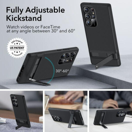 ESR Air Shield Boost Samsung Galaxy S23 Ultra Hoesje Stand Zwart afbeelding 2