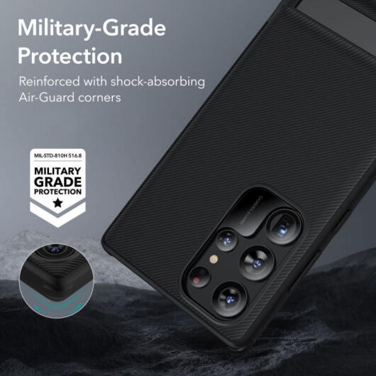 ESR Air Shield Boost Samsung Galaxy S23 Ultra Hoesje Stand Zwart afbeelding 4