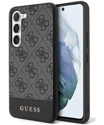 Guess Samsung Galaxy S23 Plus Hoesje Hard Case 4G Logo Plate Zwart