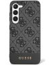 Guess Samsung Galaxy S23 Plus Hoesje Hard Case 4G Logo Plate Zwart