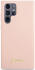 Guess Samsung S23 Ultra Hoesje Siliconen Hard Case Gold Logo Roze afbeelding 4