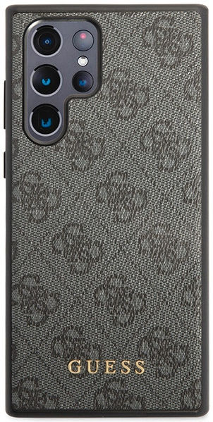 Guess Samsung Galaxy S23 Ultra Hoesje Hard Case 4G Logo Metal Zwart afbeelding 3