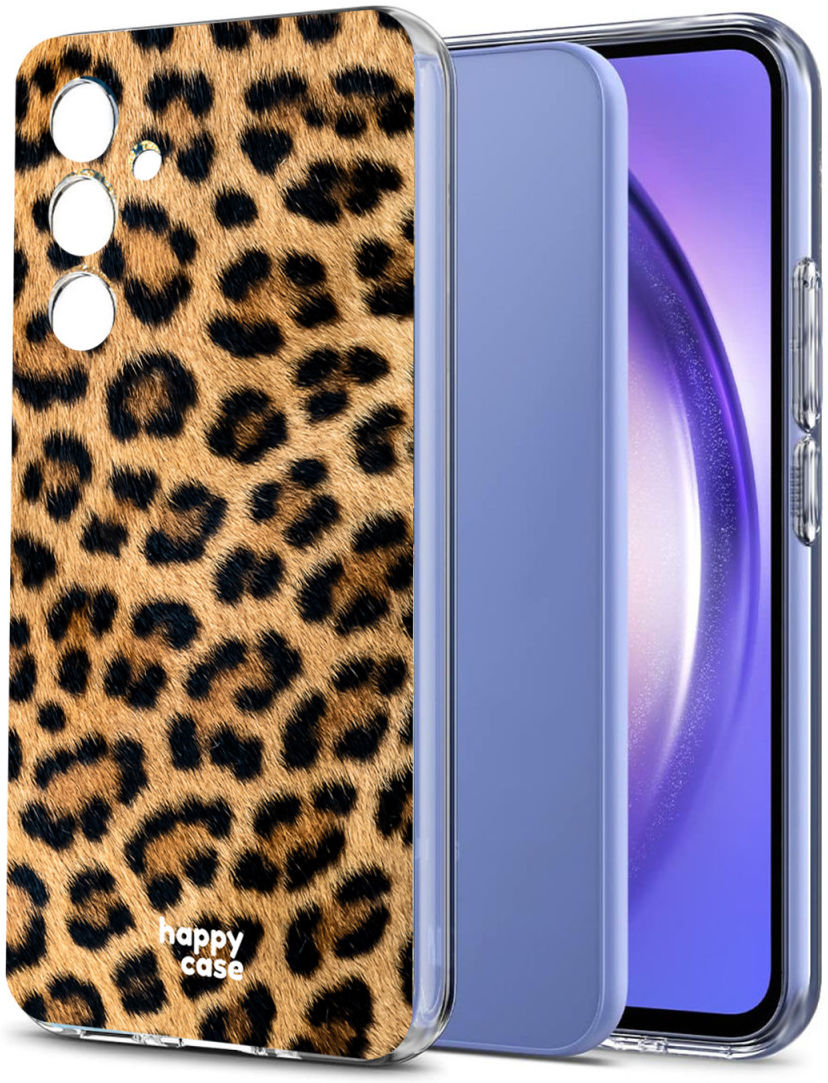 HappyCase Samsung Galaxy A54 Hoesje Flexibel TPU Wilde Panter Print afbeelding 2