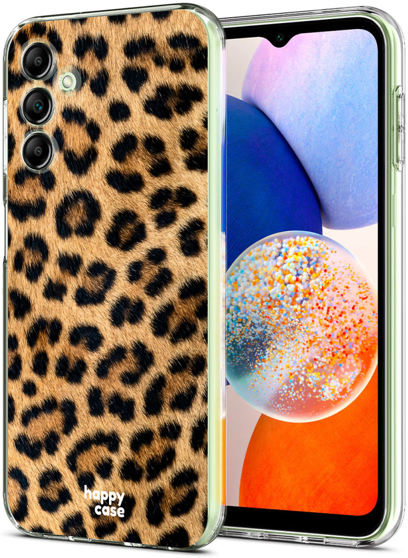 HappyCase Samsung Galaxy A14 Hoesje Flexibel TPU Wilde Panter Print afbeelding 2