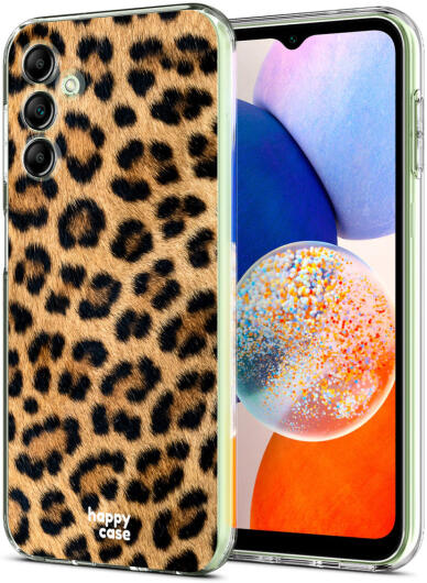 HappyCase Samsung Galaxy A14 Hoesje Flexibel TPU Wilde Panter Print afbeelding 2