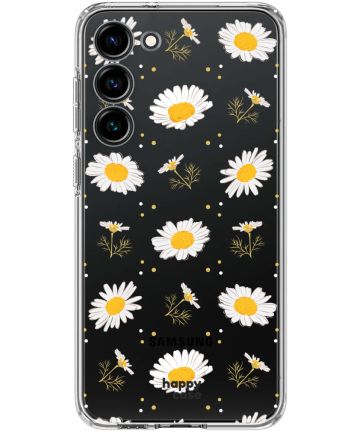 HappyCase Samsung Galaxy S23 Hoesje Flexibel TPU Bloemen Print Hoesjes