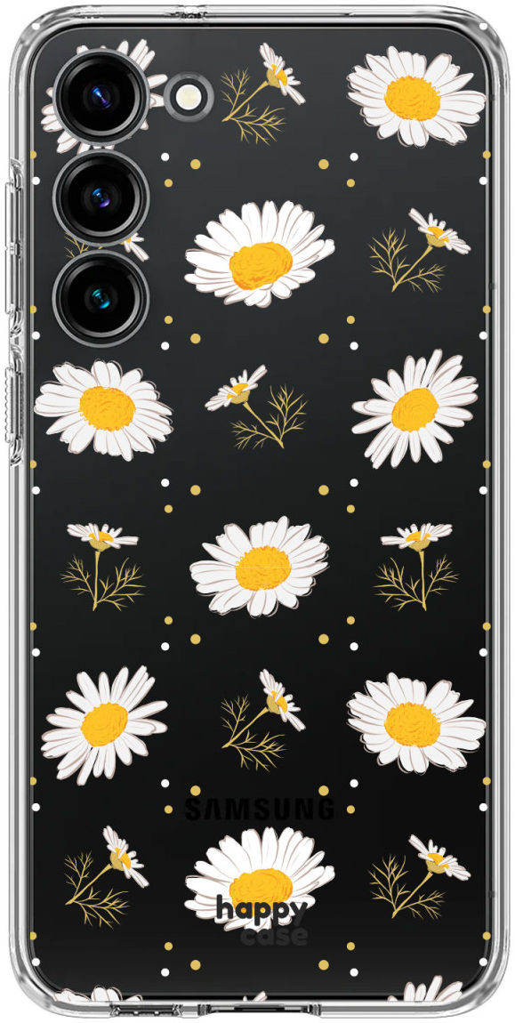 HappyCase Samsung Galaxy S23 Hoesje Flexibel TPU Bloemen Print afbeelding 1