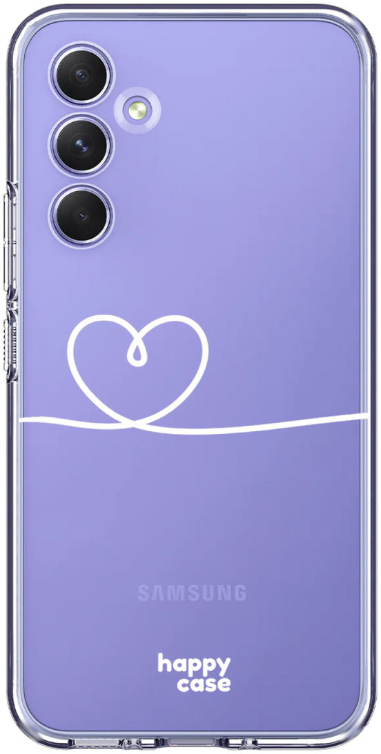 HappyCase Samsung Galaxy A54 Hoesje Flexibel TPU Hartje Print afbeelding 1