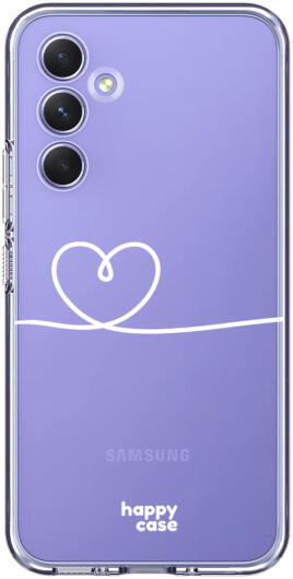HappyCase Samsung Galaxy A54 Hoesje Flexibel TPU Hartje Print afbeelding 1