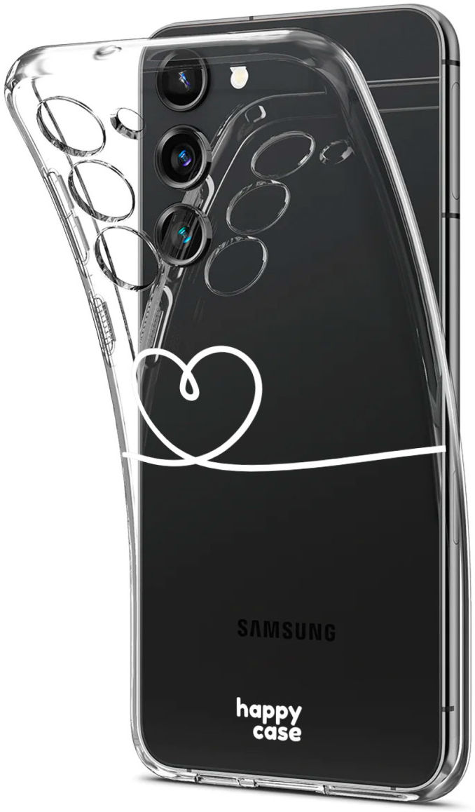 HappyCase Samsung Galaxy S23 Hoesje Flexibel TPU Hartje Print afbeelding 2