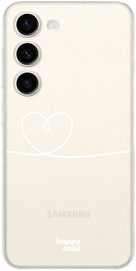 HappyCase Samsung Galaxy S23 Hoesje Flexibel TPU Hartje Print afbeelding 7