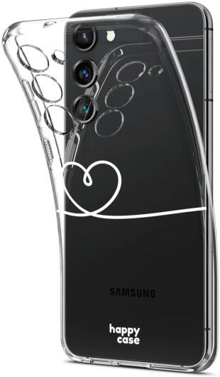 HappyCase Samsung Galaxy S23 Hoesje Flexibel TPU Hartje Print afbeelding 2
