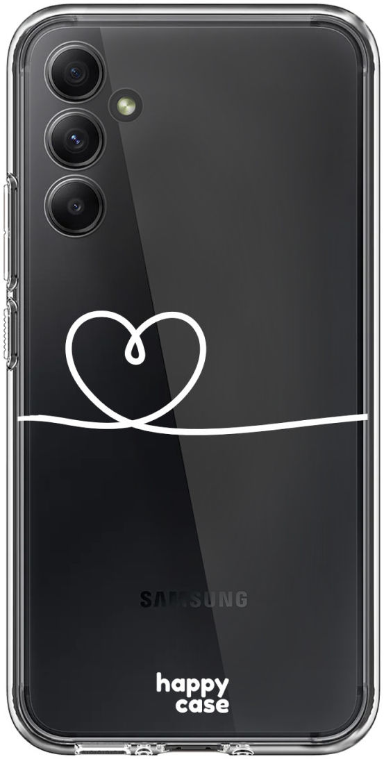 HappyCase Samsung Galaxy A34 Hoesje Flexibel TPU Hartje Print afbeelding 1