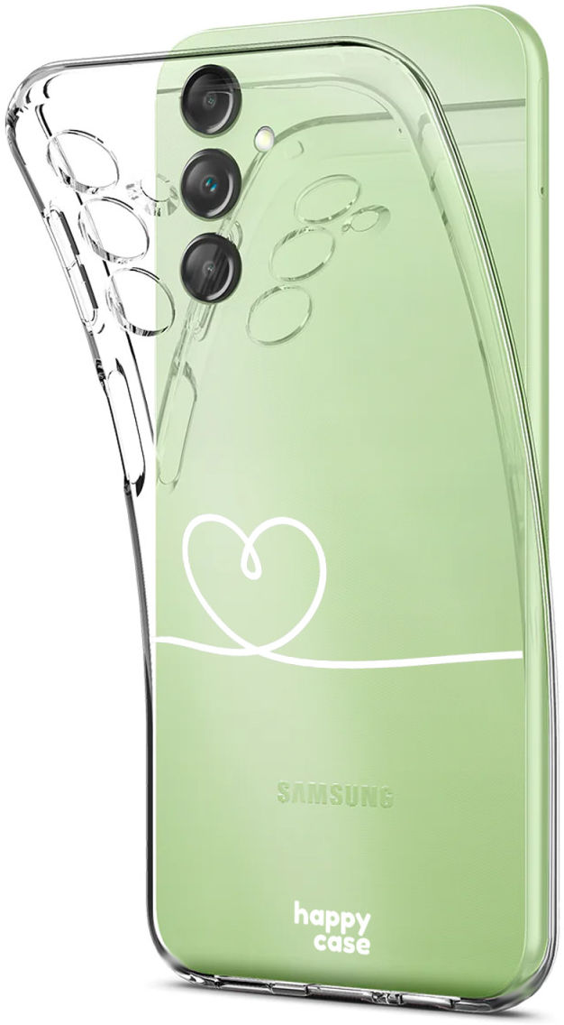 HappyCase Samsung Galaxy A14 Hoesje Flexibel TPU Hartje Print afbeelding 5