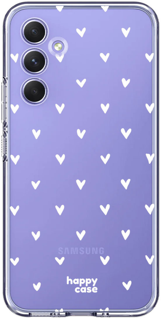 HappyCase Samsung Galaxy A54 Hoesje Flexibel TPU Hartjes Print afbeelding 1