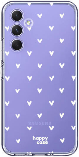 HappyCase Samsung Galaxy A54 Hoesje Flexibel TPU Hartjes Print afbeelding 1