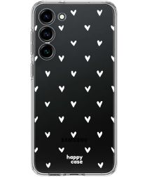 HappyCase Samsung Galaxy S23 Hoesje Flexibel TPU Hartjes Print