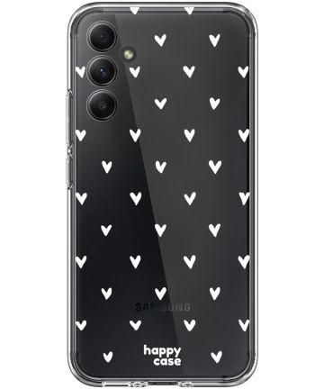 HappyCase Samsung Galaxy A34 Hoesje Flexibel TPU Hartjes Print Hoesjes