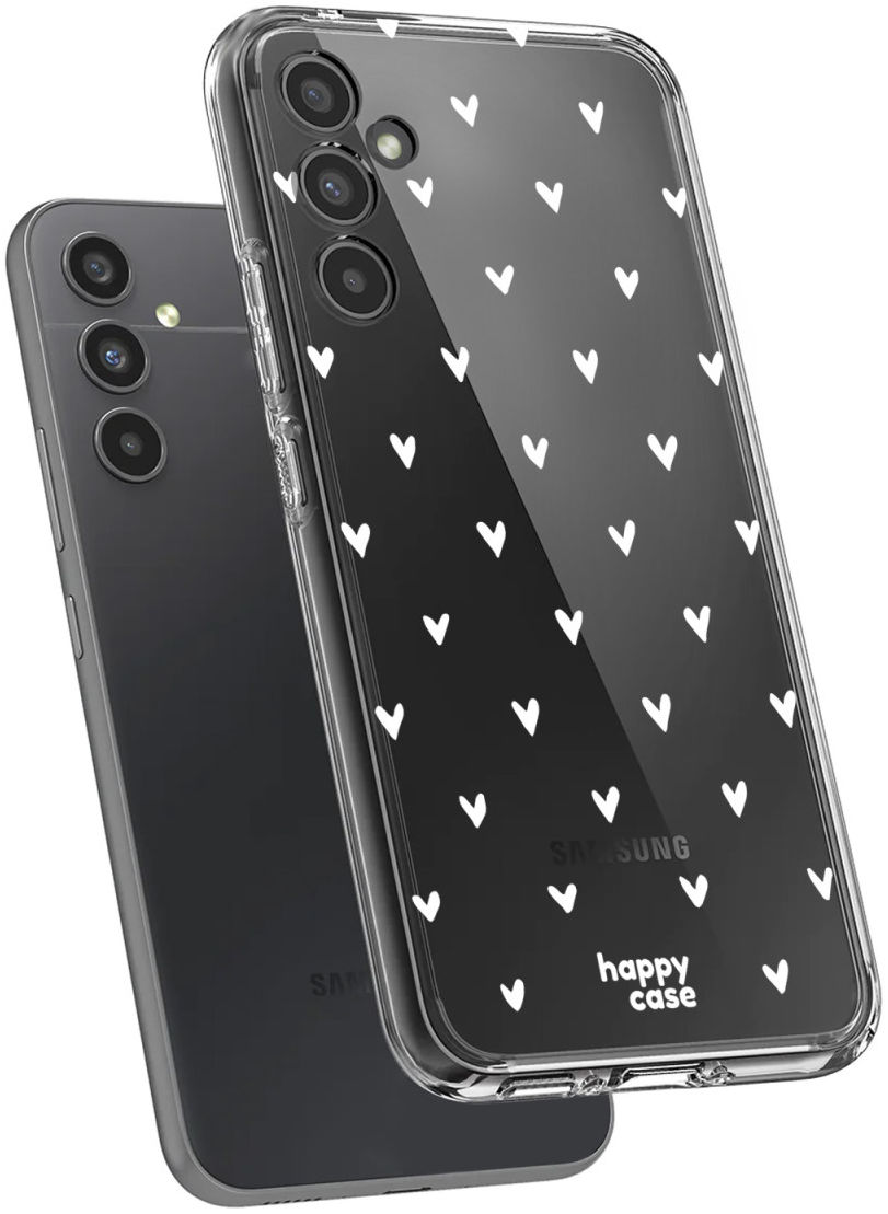 HappyCase Samsung Galaxy A34 Hoesje Flexibel TPU Hartjes Print afbeelding 7