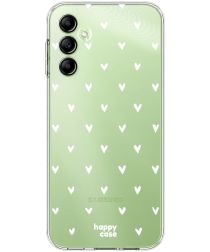 HappyCase Samsung Galaxy A14 Hoesje Flexibel TPU Hartjes Print