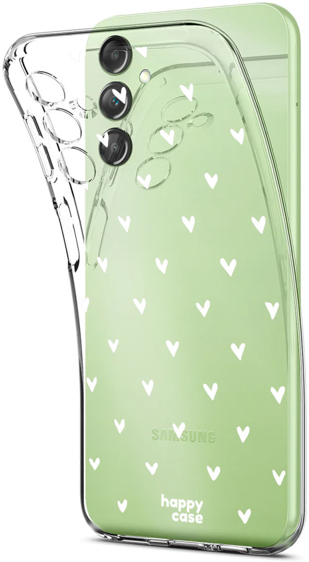 HappyCase Samsung Galaxy A14 Hoesje Flexibel TPU Hartjes Print afbeelding 5