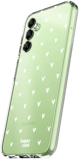 HappyCase Samsung Galaxy A14 Hoesje Flexibel TPU Hartjes Print afbeelding 7