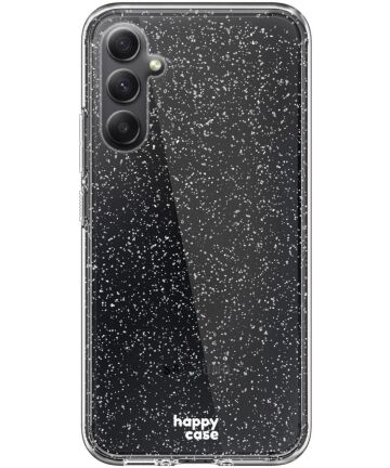 HappyCase Samsung Galaxy A34 Hoesje Flexibel TPU Glitter Print Hoesjes