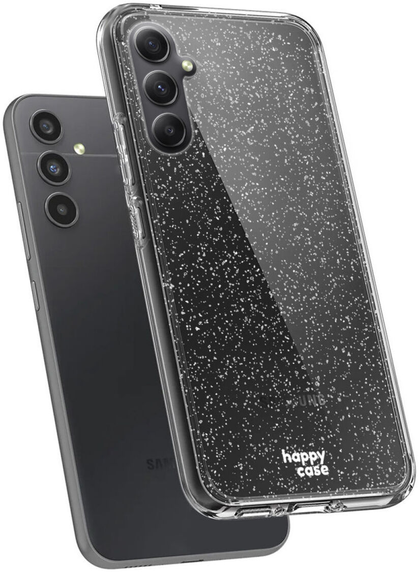 HappyCase Samsung Galaxy A34 Hoesje Flexibel TPU Glitter Print afbeelding 4