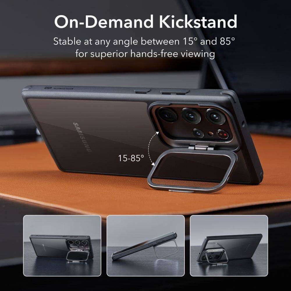 ESR Classic Kickstand Samsung Galaxy S23 Ultra Hoesje Clear / Zwart afbeelding 7