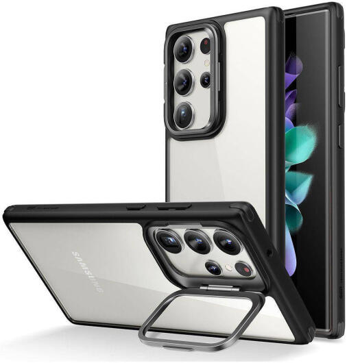 ESR Classic Kickstand Samsung Galaxy S23 Ultra Hoesje Clear / Zwart afbeelding 1