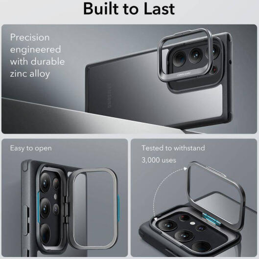 ESR Classic Kickstand Samsung Galaxy S23 Ultra Hoesje Clear / Zwart afbeelding 3