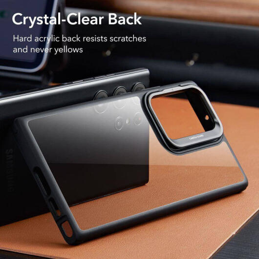 ESR Classic Kickstand Samsung Galaxy S23 Ultra Hoesje Clear / Zwart afbeelding 8
