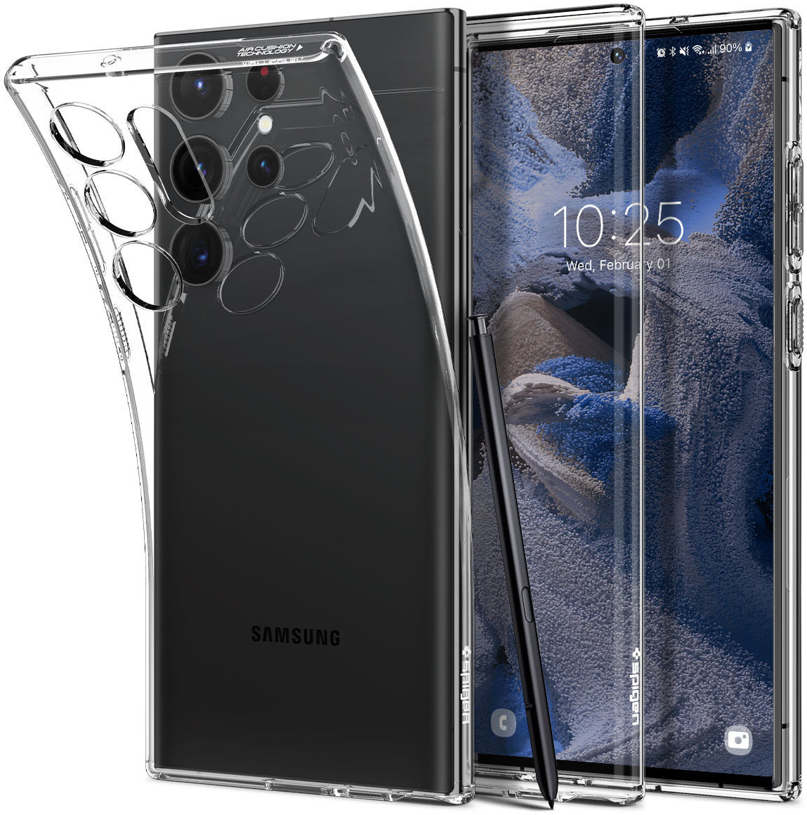 Spigen Liquid Crystal Samsung S23 Ultra Hoesje Back Cover Transparant afbeelding 1