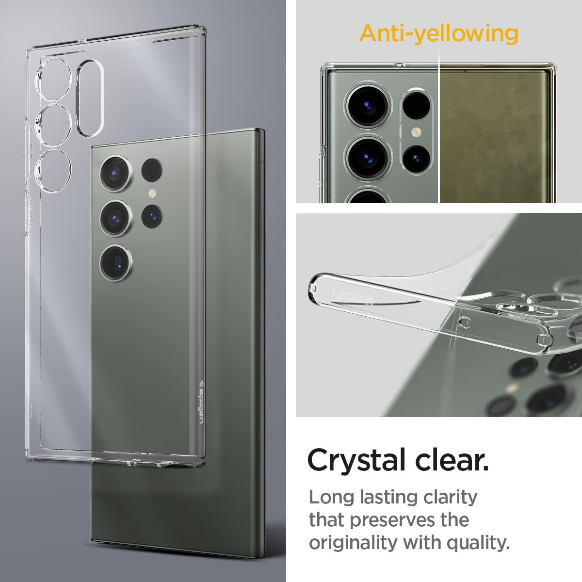 Spigen Liquid Crystal Samsung S23 Ultra Hoesje Back Cover Transparant afbeelding 3