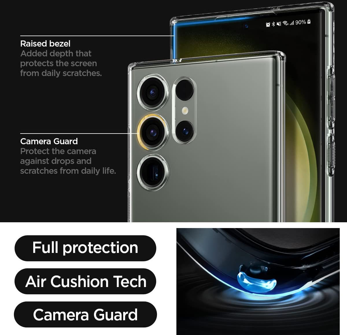 Spigen Liquid Crystal Samsung S23 Ultra Hoesje Back Cover Transparant afbeelding 4