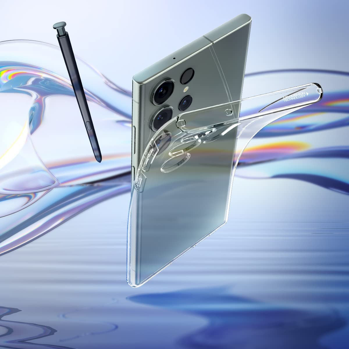 Spigen Liquid Crystal Samsung S23 Ultra Hoesje Back Cover Transparant afbeelding 8