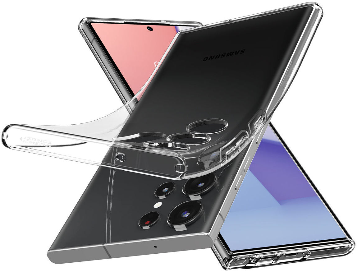 Spigen Liquid Crystal Samsung S23 Ultra Hoesje Back Cover Transparant afbeelding 10