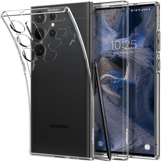 Spigen Liquid Crystal Samsung S23 Ultra Hoesje Back Cover Transparant afbeelding 1