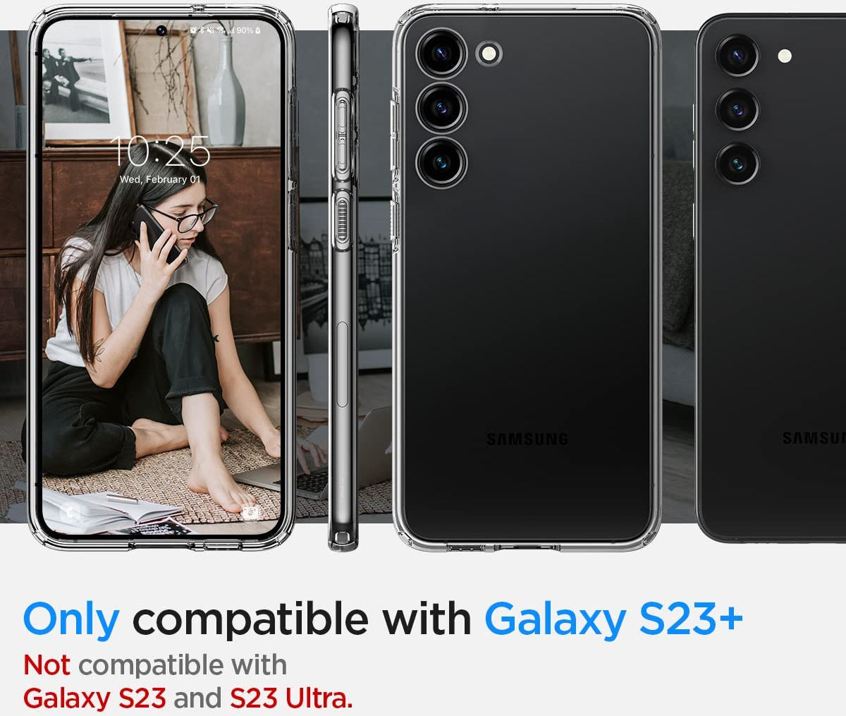 Spigen Liquid Crystal Samsung S23 Plus Hoesje Back Cover Transparant afbeelding 8