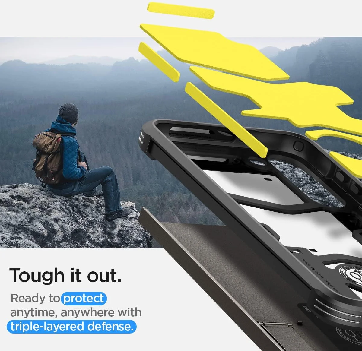 Spigen Tough Armor Samsung Galaxy S23 Hoesje Back Cover Gunmetal afbeelding 6