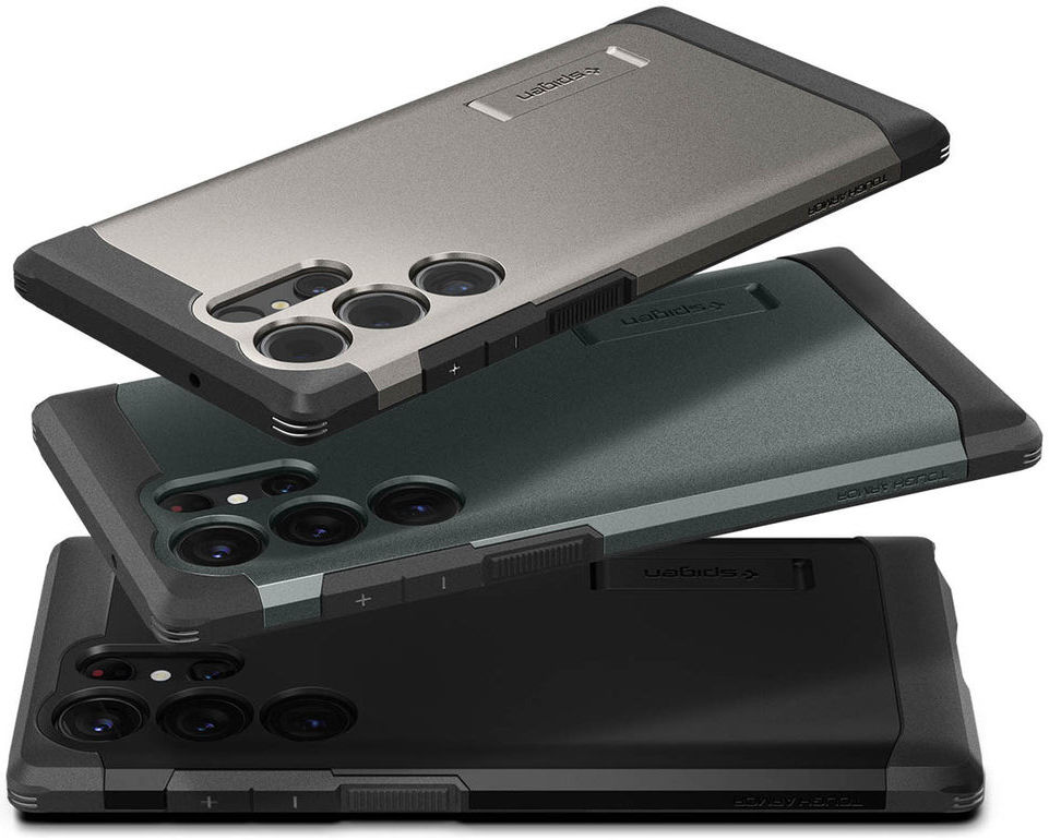 Spigen Tough Armor Samsung Galaxy S23 Ultra Hoesje Back Cover Gunmetal afbeelding 16