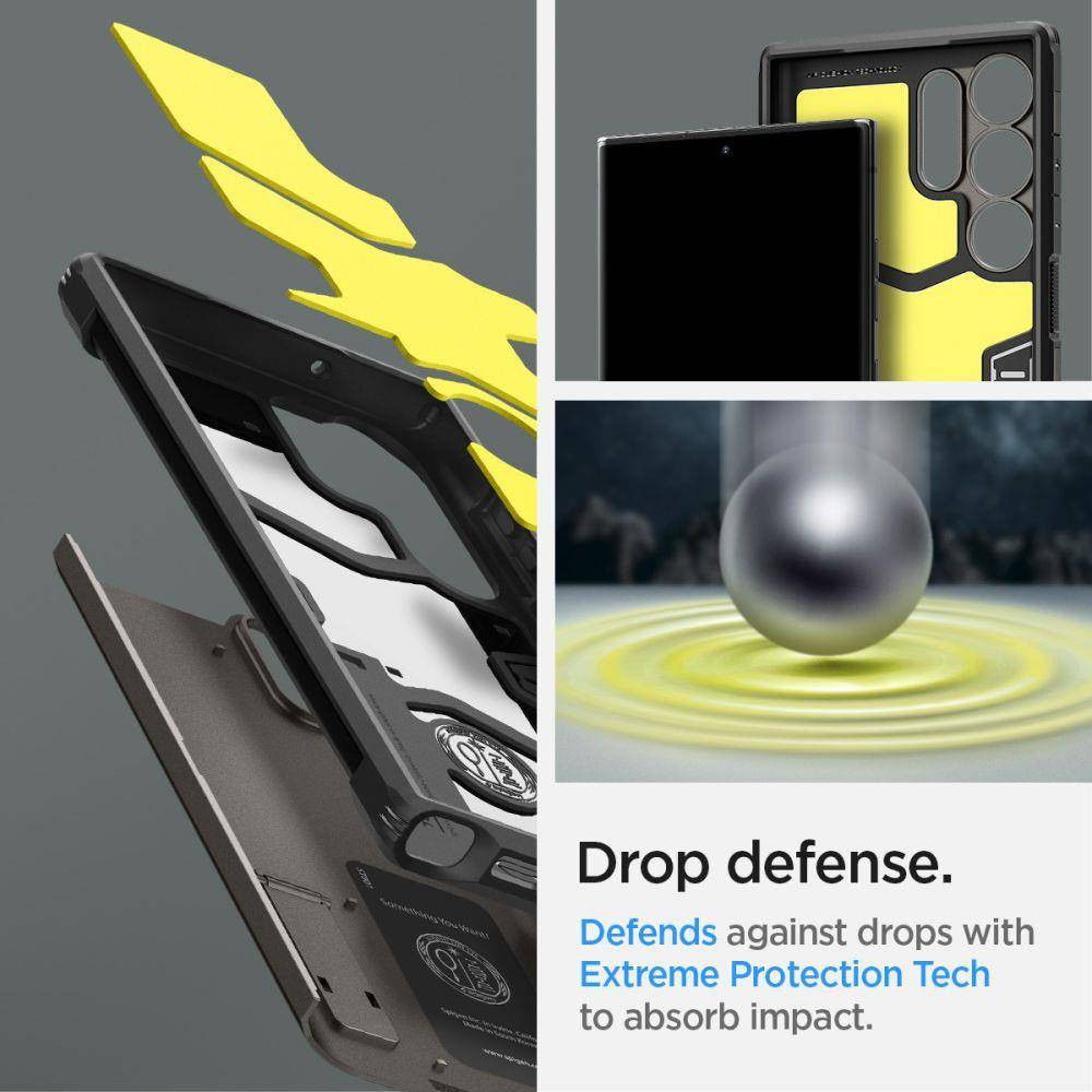 Spigen Tough Armor Samsung Galaxy S23 Ultra Hoesje Back Cover Gunmetal afbeelding 4