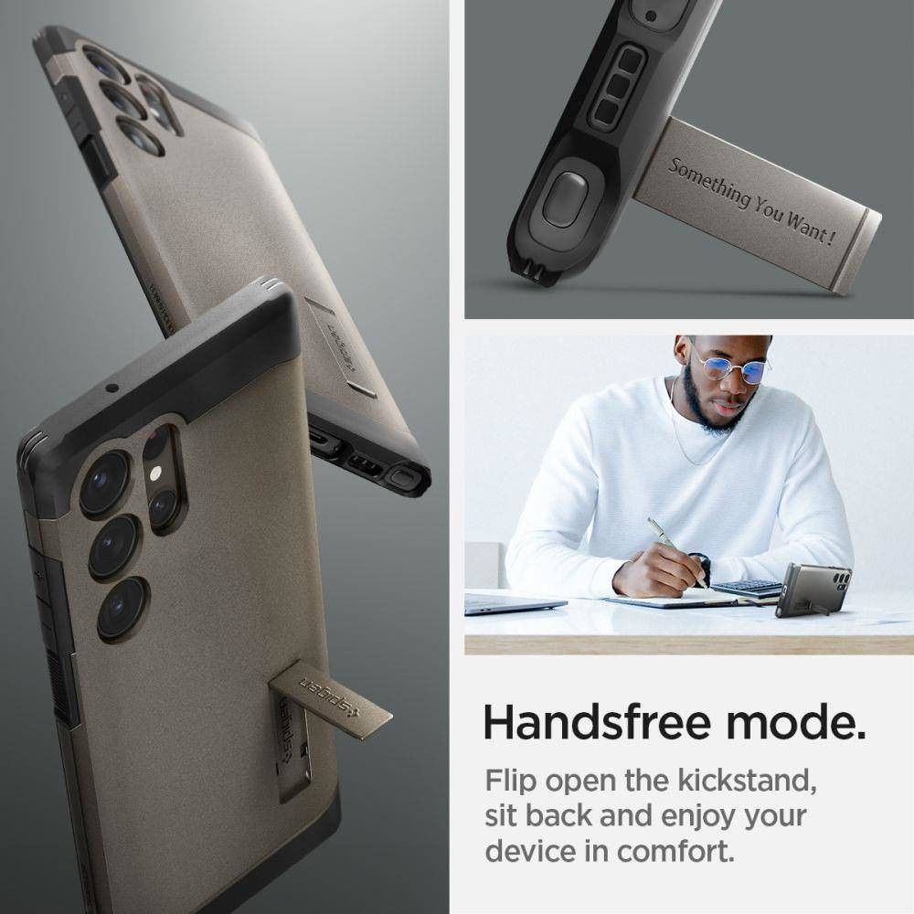 Spigen Tough Armor Samsung Galaxy S23 Ultra Hoesje Back Cover Gunmetal afbeelding 5