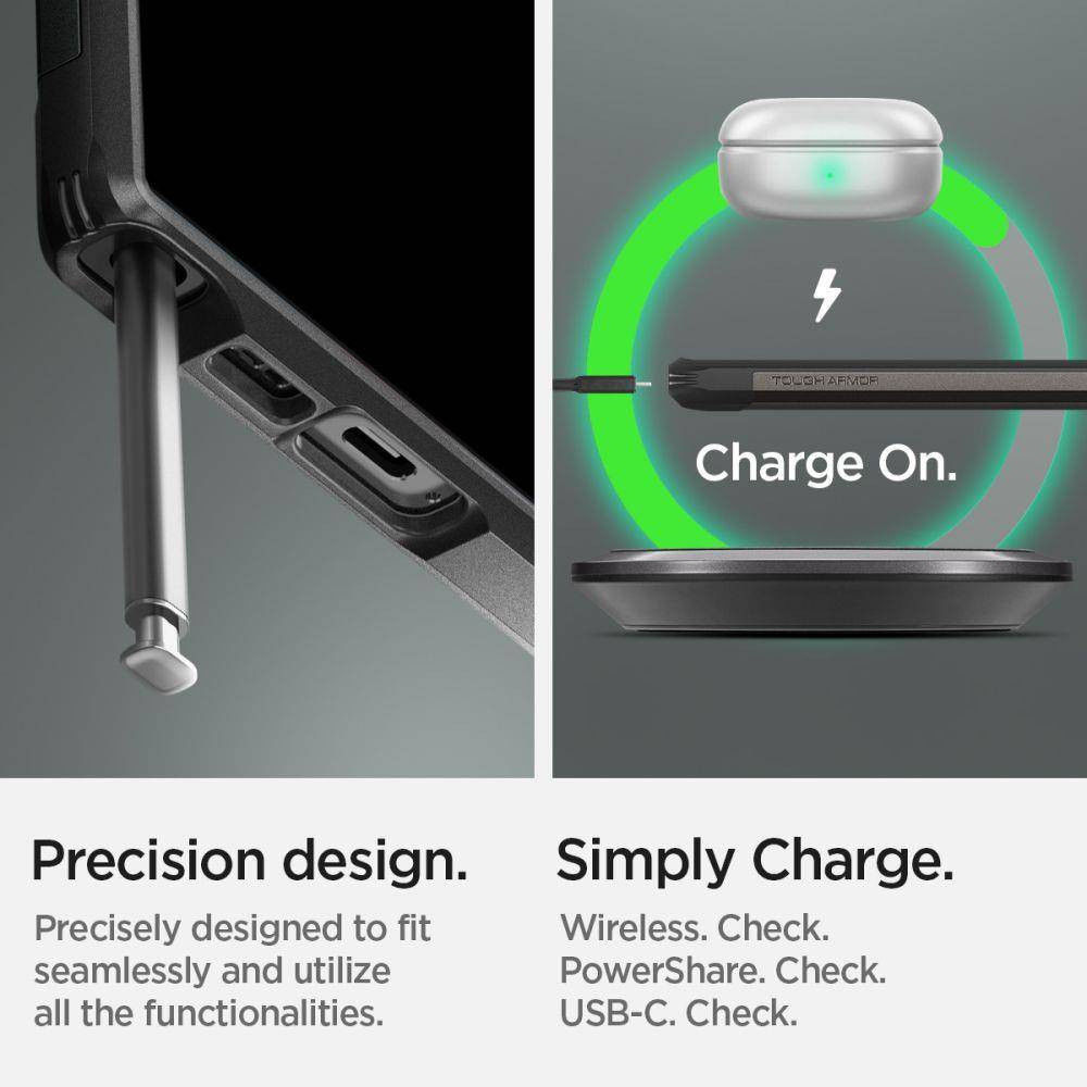 Spigen Tough Armor Samsung Galaxy S23 Ultra Hoesje Back Cover Gunmetal afbeelding 7