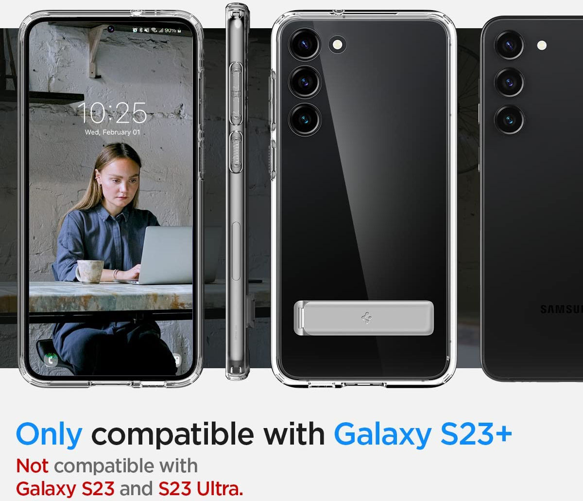 Spigen Ultra Hybrid S Samsung S23 Plus Hoesje Back Cover Transparant afbeelding 4