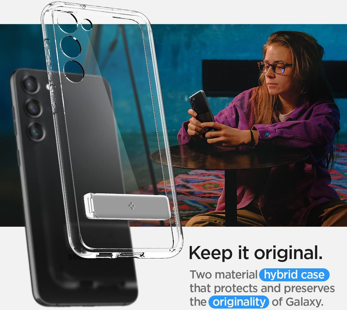 Spigen Ultra Hybrid S Samsung S23 Plus Hoesje Back Cover Transparant afbeelding 7
