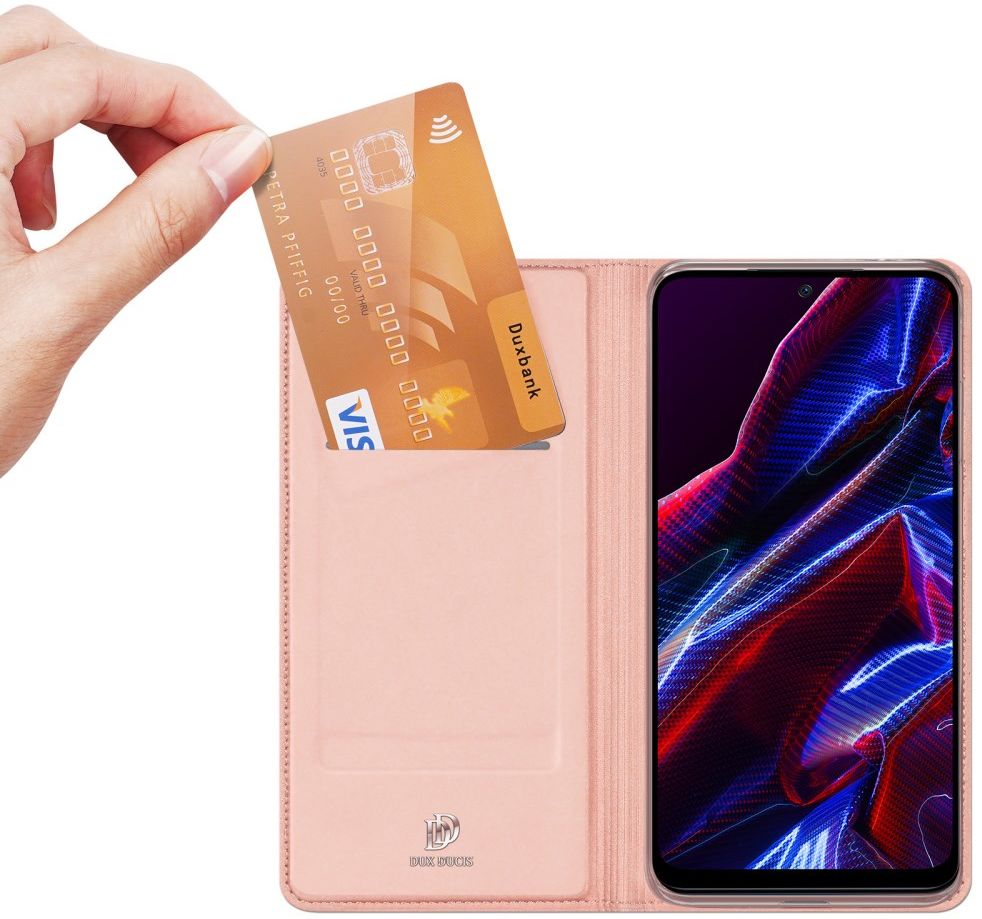 Dux Ducis Skin Pro Xiaomi Redmi Note 12 5G/Poco X5 Hoesje Wallet Roze afbeelding 2