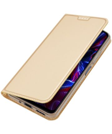 Dux Ducis Skin Pro Xiaomi Redmi Note 12 5G/Poco X5 Hoesje Wallet Goud Hoesjes