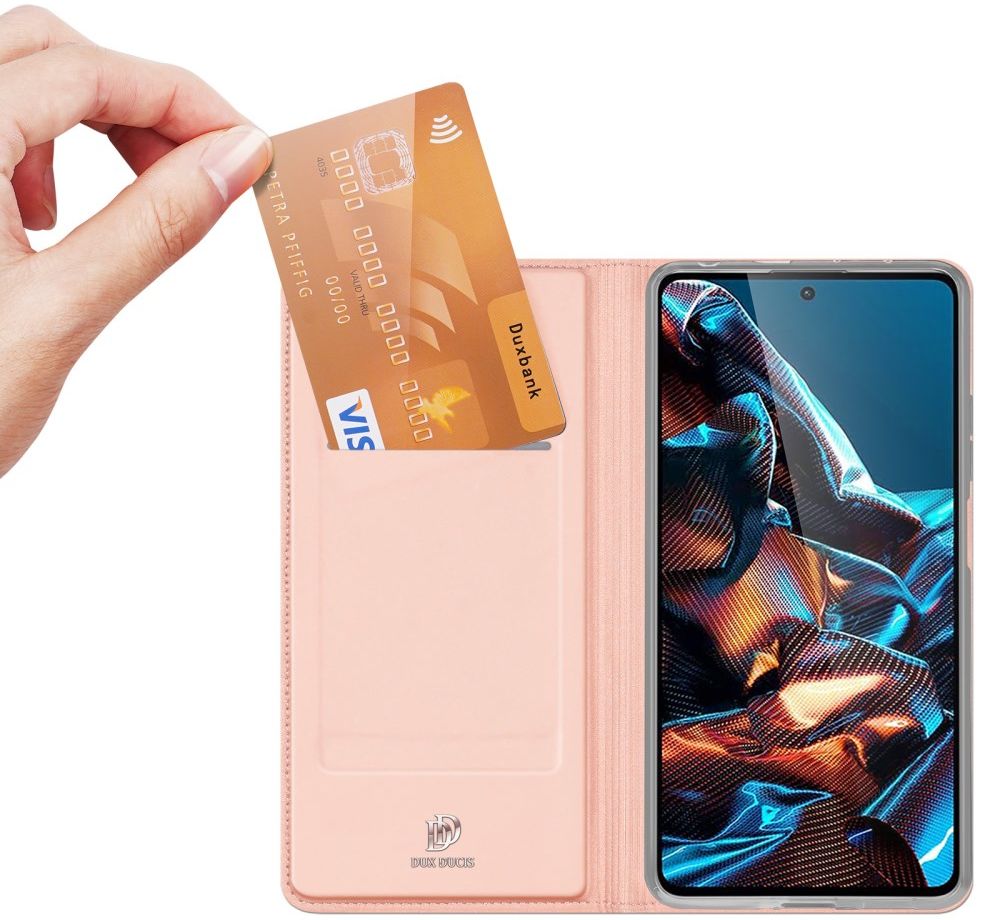 Dux Ducis Skin Pro Xiaomi Redmi Note 12 Pro / Poco X5 Pro Hoesje Roze afbeelding 2