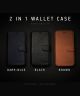Minim 2-in-1 Samsung Galaxy S23 Hoesje Book Case en Back Cover Zwart